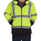 High-visibility UHV773 HiVis Microfleece Soft Shell Jacket with reflective stripes