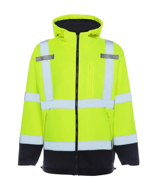 UHV773 HiVis Microfleece Soft Shell Jacket - Yellow / L - Men’s Sweatshirt