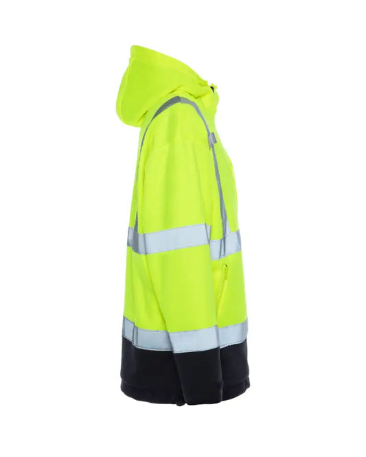 High-visibility UHV773 HiVis Microfleece Soft Shell Jacket with reflective stripes