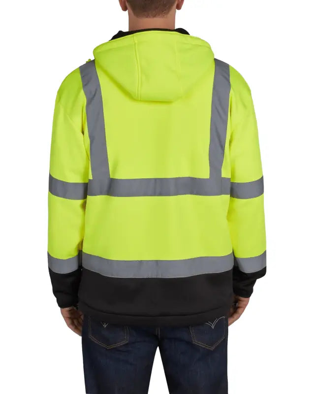 High-visibility UHV773 HiVis Microfleece Soft Shell Jacket with reflective stripes