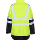 High-visibility UHV821 HiVis Arctic 3-in-1 Jacket with black sleeves and reflective stripes