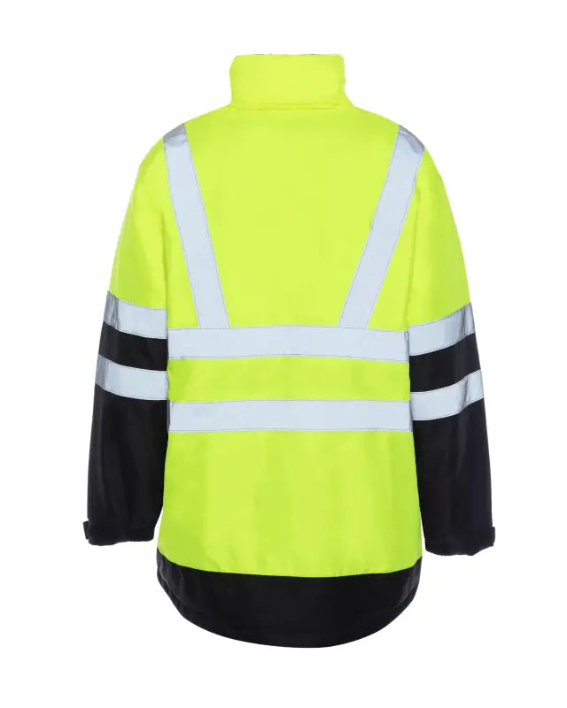 High-visibility UHV821 HiVis Arctic 3-in-1 Jacket with black sleeves and reflective stripes