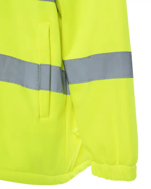 High-visibility yellow UHV821 HiVis Arctic 3-in-1 Jacket with reflective gray stripes