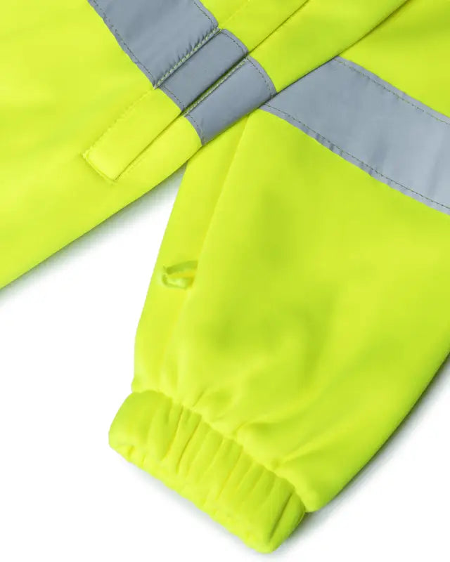 Neon yellow UHV821 HiVis Arctic 3-in-1 Jacket with reflective stripes and elastic cuff