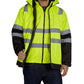 High-visibility yellow UHV821 HiVis Arctic 3-in-1 Jacket with reflective stripes