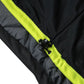 Black nylon UHV821 HiVis Arctic 3-in-1 Jacket with neon yellow zipper trim