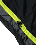 Black nylon UHV821 HiVis Arctic 3-in-1 Jacket with neon yellow zipper trim