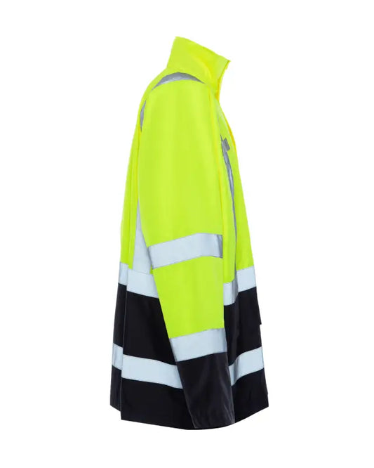 High-visibility UHV822 HiVis Waterproof Rain Jacket with Teflon™ Fabric Protector and stripes