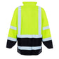 High-visibility UHV822 HiVis Waterproof Rain Jacket with Teflon™ Fabric Protector and stripes