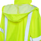 Neon yellow UHV822 HiVis Waterproof Rain Jacket with Teflon™ Fabric Protector and hood