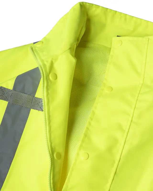 High-visibility yellow safety vest with reflective striping for UHV822 HiVis Waterproof Rain Jacket