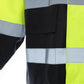 High-visibility safety vest with black panels and reflective stripes for UHV822 HiVis Waterproof Rain Jacket