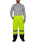 High-visibility UHV823 Hi-Vis Utility Rain Pants with reflective stripes and Teflon fabric protector