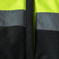 Black mesh fabric with reflective gray and neon yellow stripe for UHV828 HiVis Sport Soft Shell Jacket