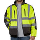 UHV828 HiVis Sport Soft Shell Jacket with silver heat-reflecting lining and zippered pockets