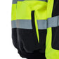 High-visibility UHV828 HiVis Sport Soft Shell Jacket with black, grey, neon color blocks