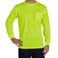 Neon yellow UHV856 Long Sleeve Knit Shirt with chest pocket and PERIMETER™ Insect Guard