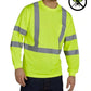 High-visibility yellow UHV867 HiVis Long Sleeve Tee with reflective stripes and PERIMETER™ Insect Guard