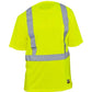 High-visibility yellow UHV868 HiVis Short Sleeve Tee with reflective stripes and PERIMETER Insect Guard