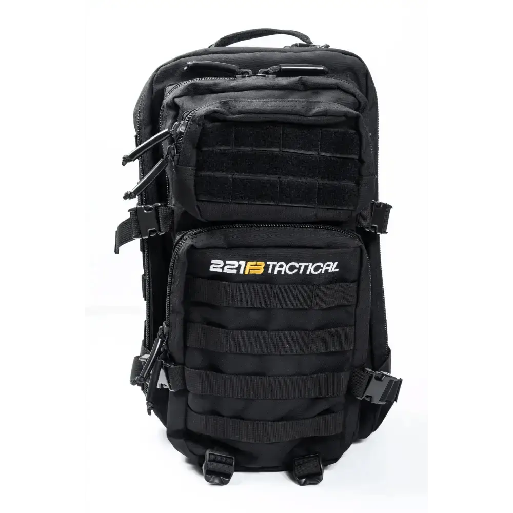 Black Tactical Backpack with MOLLE Webbing for Ultimate Assault Backpack Use