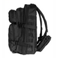 Black Ultimate Assault Backpack featuring MOLLE webbing and compression straps