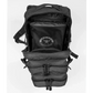 Black tactical Ultimate Assault Backpack with zippered compartments and logo patch