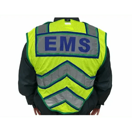 Chief Miller Work Safety Protective Gear ULTRABRIGHT GREEN / BLUE - EMS PUBLIC SAFETY VEST Apparel