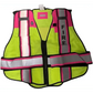 Chief Miller safety Ultrabright Safety Fire Vest | Class 2 Reflective - High Visibility - Double Breakaway Zipper (PINK Trim)) Apparel