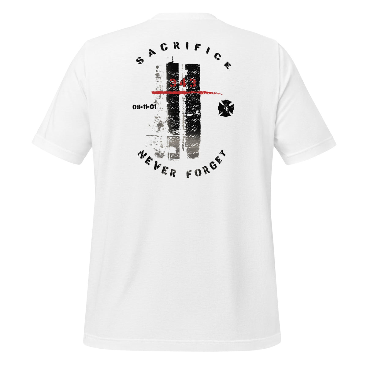 9/11 Never Forget 343 Twin Towers Premium Tee in White