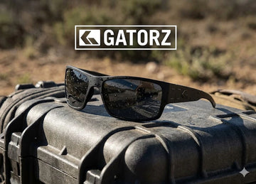Gatorz tactical sunglasses on a hard case