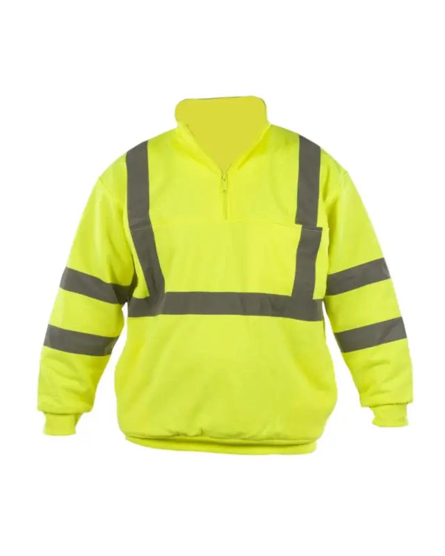 High-visibility yellow UPA542 HiVis sweatshirt with reflective stripes and polyamide fabric