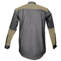 Two-toned Upland Shirt for Men featuring grey body and tan arm panels