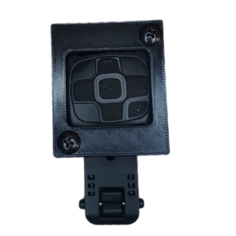 Black plastic mounting bracket with directional pad for Utility Body Camera Remote holder