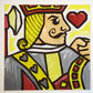 Vibrant pop art style King of Hearts playing card image for One-Eyed Jack Blend coffee