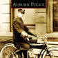 Vintage Auburn Police officer on motorcycle in sepia tone, honoring first responders