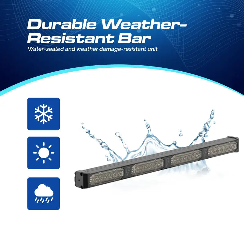 Weather-resistant LED light bar on UBL U-Lite 400 Stick Light for firefighters and first responders
