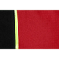 Close-up of Wheeled Firefighter Jumbo Gear Bag fabric in black, red, and reflective trim