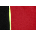 Close-up of Wheeled Firefighter Jumbo Gear Bag fabric in black, red, and reflective trim