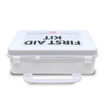 White first aid kit for first responders, firefighters, and police in marine rescue operations