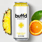 White aluminum can of Buffd Energy Pineapple Splash for first responders refreshment