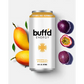 Buff’d Energy tropical flavor can with mangoes and passion fruits in a variety pack