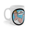 White ceramic Got Wavers Mug with cartoon saying GOT WAVERS for first responders