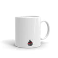 White ceramic firefighter mug with a flame logo, perfect for evening tea, ensuring long-lasting quality