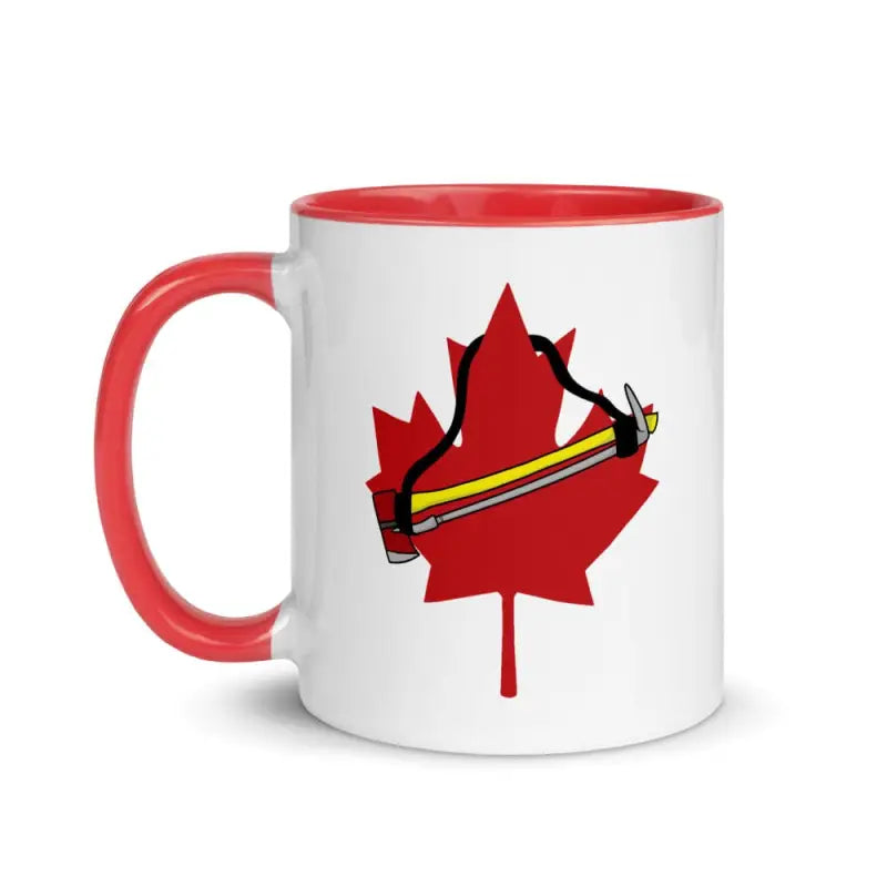 Canada Mug with red interior and maple leaf design, perfect for your tea ritual