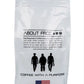 White coffee bag for Coffee 12oz FRCC DECAF featuring silhouettes and American flag