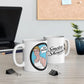 White coffee mug with cartoon art and Smoke Shout text for first responders wavers mug