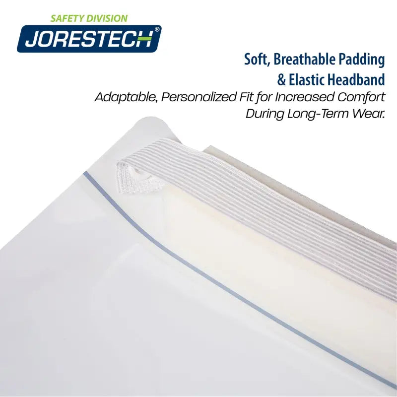 Clear Protective Face Shield with Elastic Headband for superior optical clarity and comfort