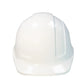 White Cap Style Safety Hard Hat with 4 Point Suspension and comfortable brow liner