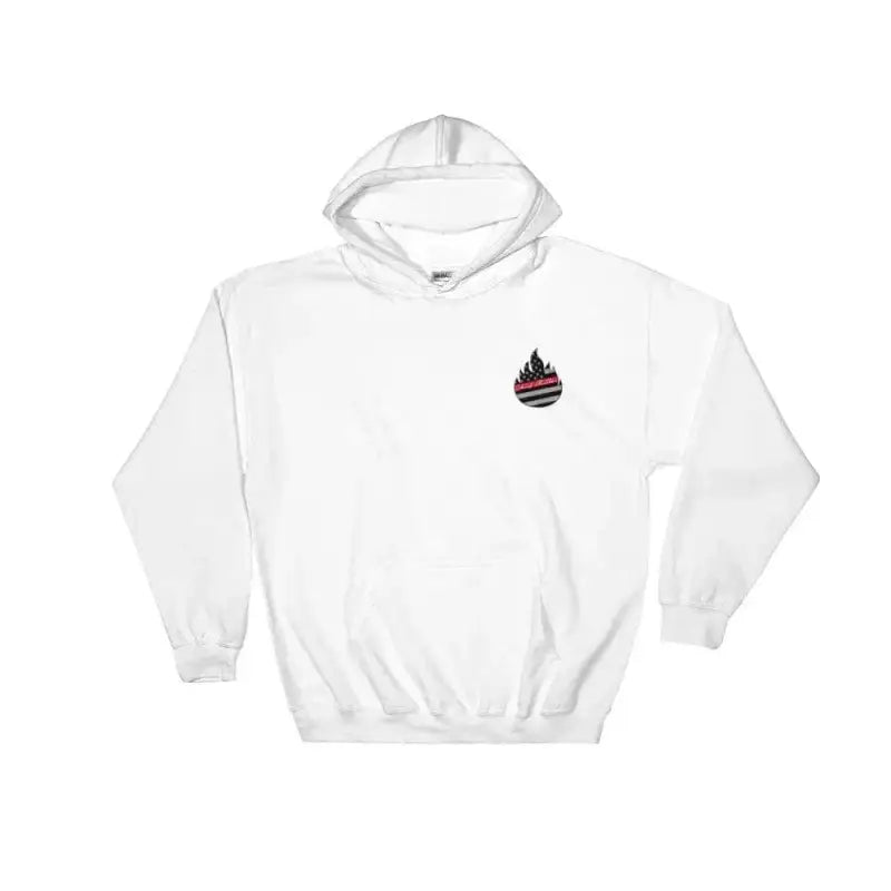 White hooded sweatshirt with flame logo for Skylight Specialist - Hoodie in Sport Grey