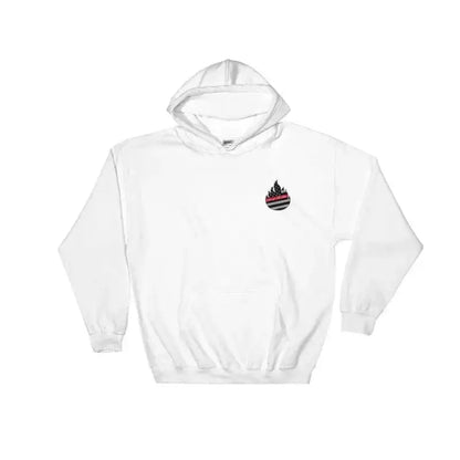 White hooded sweatshirt with flame logo for Skylight Specialist - Hoodie in Sport Grey